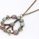thumbnail image 4 of Collar bohemio con símbolo de la paz y perlas retro para mujer, 4 of 6