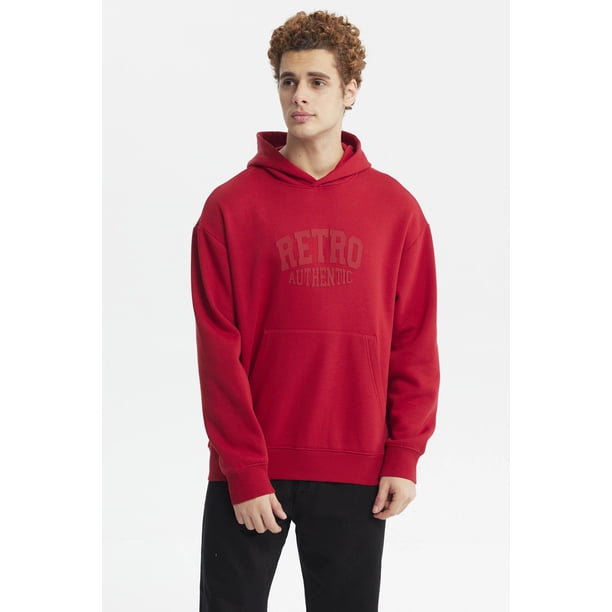 Polerón Hombre Hoodie Print Central Rojo