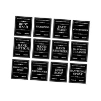 Magideal - 12 Uds. Etiquetas De Jabón Impermeables Para Baño, Etiquetas Adhesivas Para Jabón De Manos, Etiquetas De Clasificación Para Dispensador De Champú Líqu