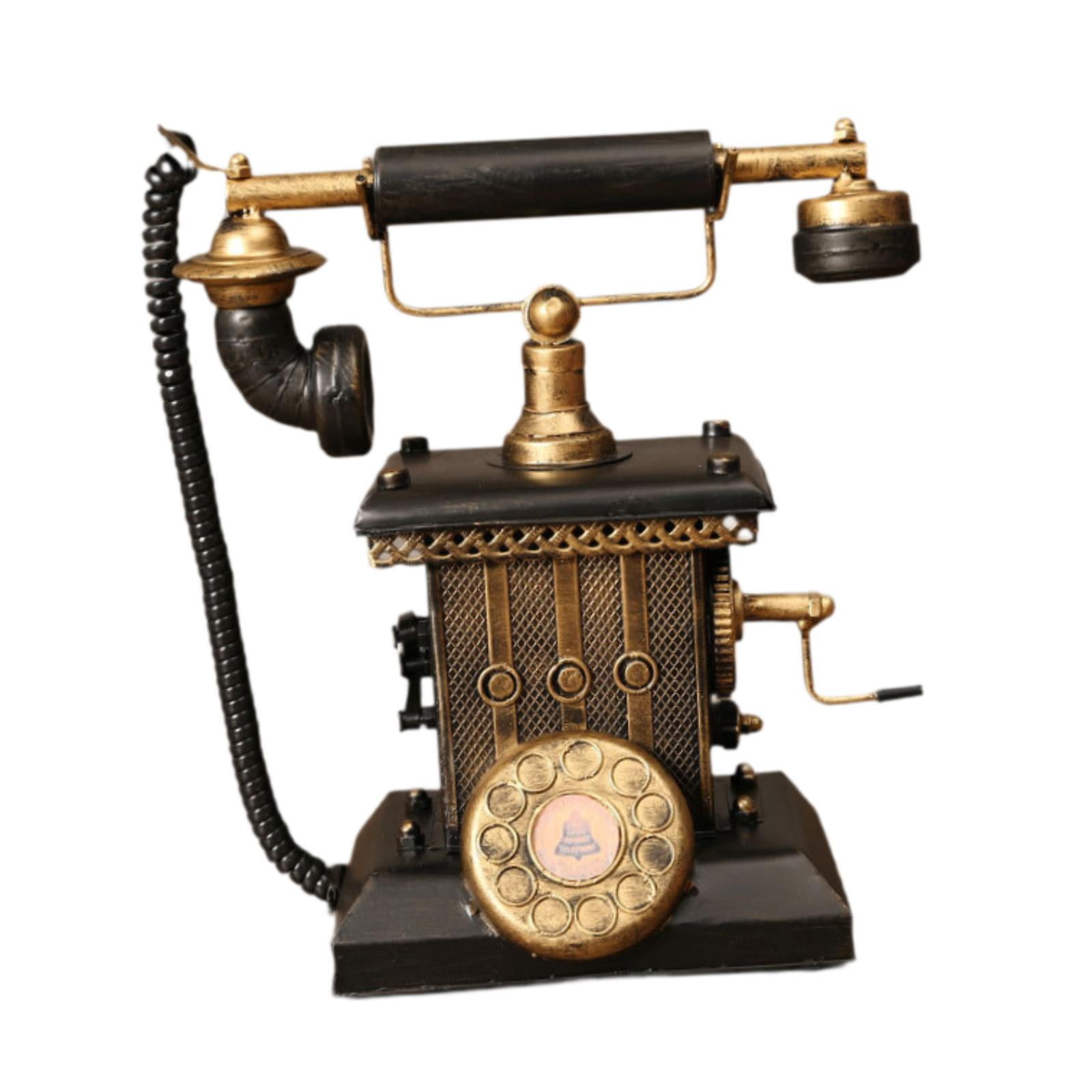 Magideal - Modelo De Teléfono De Escritorio Con Cable, Teléfono, Adorno De Teléfono Fijo, Decoraciones De Escritorio Para Interiores, Modelo De Teléfono Con Cabl 23cmx13cmx26cm