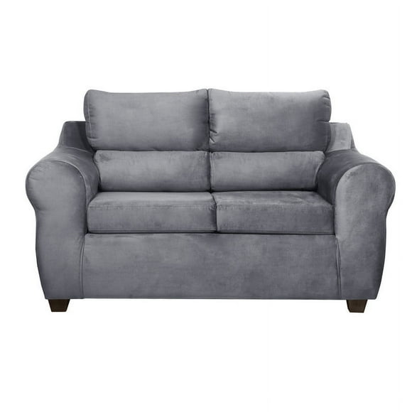 Sofa Dubai 2 Cuerpos felpa Gris