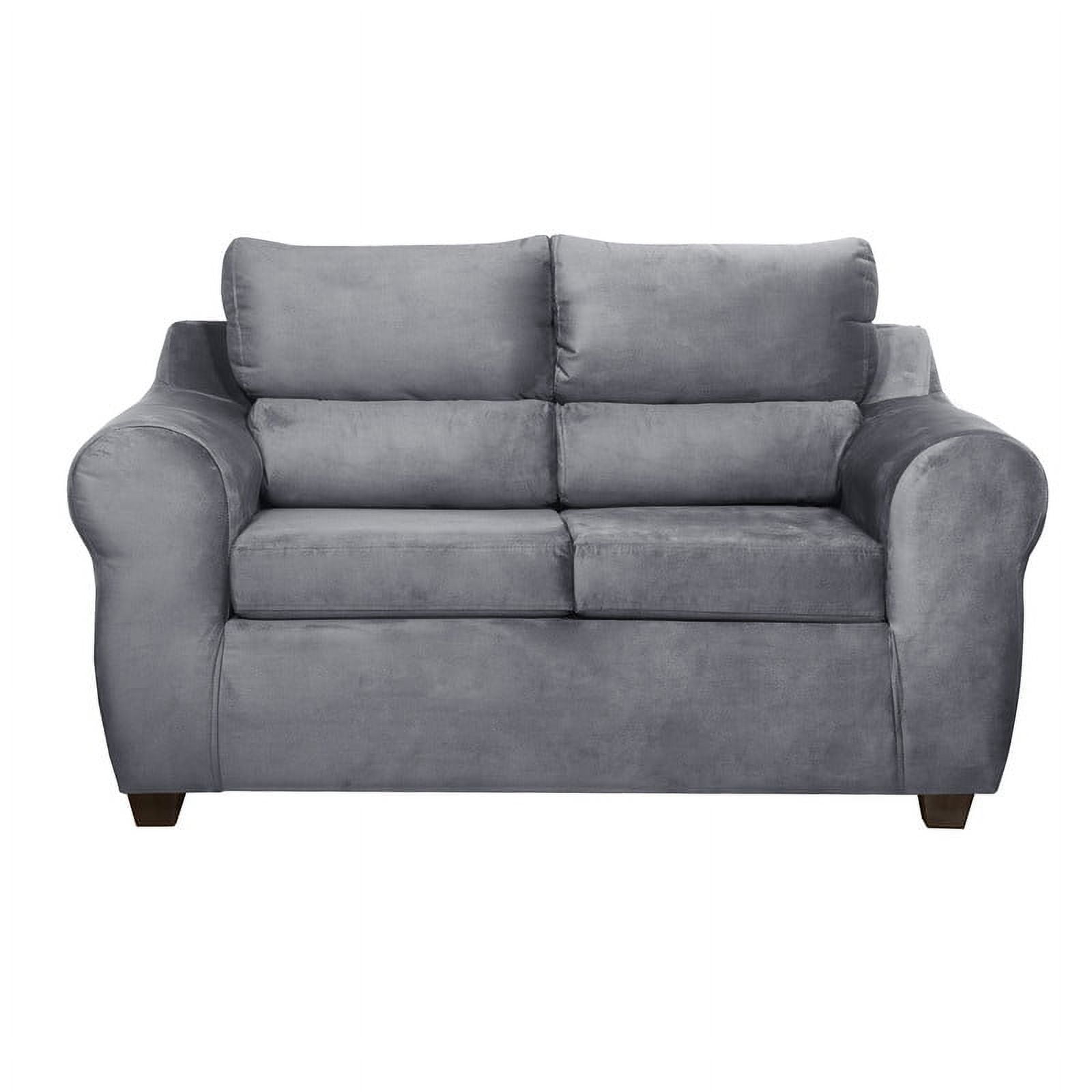 Mexx Muebles - Sofa Dubai 2 Cuerpos Felpa Gris