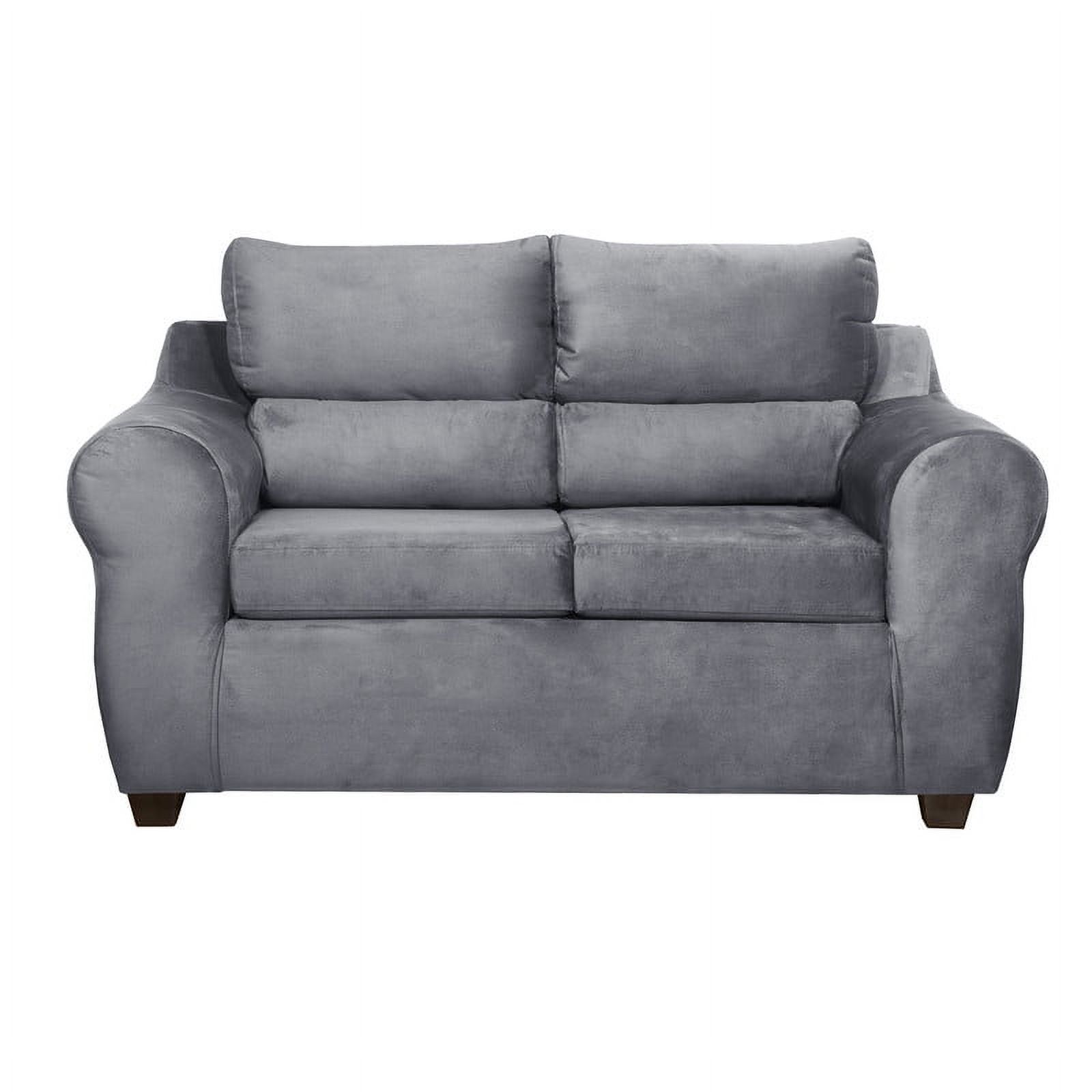Mexx Muebles - Sofa Dubai 2 Cuerpos Felpa Gris