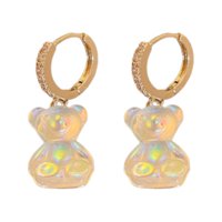 Magideal - Pendientes Colgantes De Oso, Pendientes De Gota De Oso, Regalo De Joyería, Pendientes De Tuerca Con Forma De Gota De Animal, Bonitos Pendientes De Oso