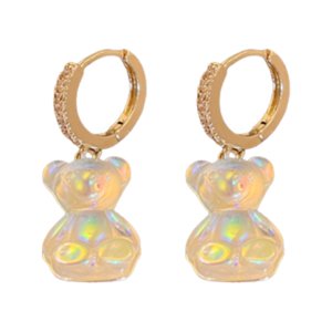 Magideal - Pendientes Colgantes De Oso, Pendientes De Gota De Oso, Regalo De Joyería, Pendientes De Tuerca Con Forma De Gota De Animal, Bonitos Pendientes De Oso