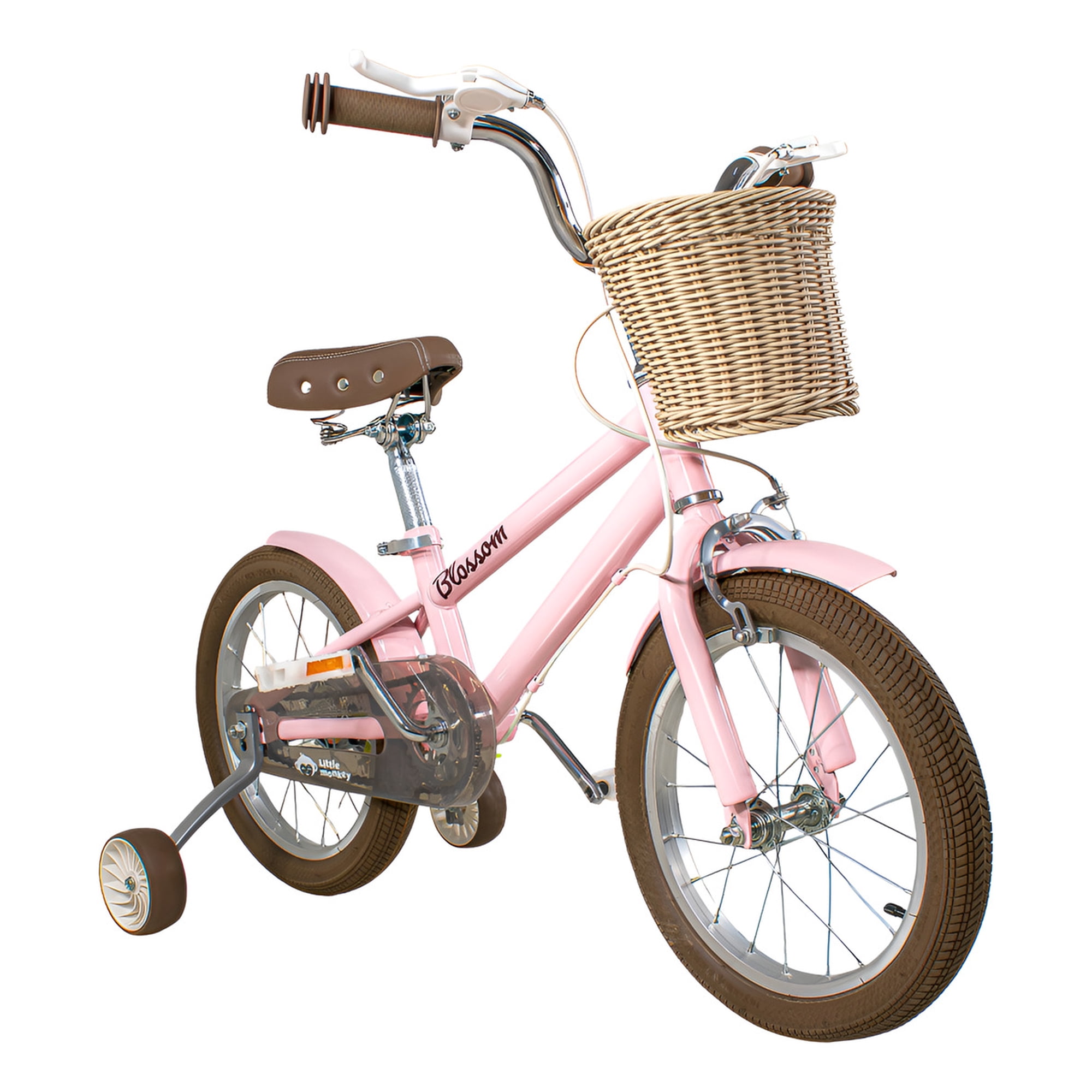 Little Monkey - Bicicleta Infantil Niña Rodada 16 Rosa Ruedas Entrenamiento Tamaño Del Cuadro S