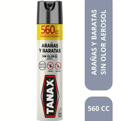 Insecticida Aerosol Mata Arañas Y Baratas Sin Olor Lata 560 Ml Tanax