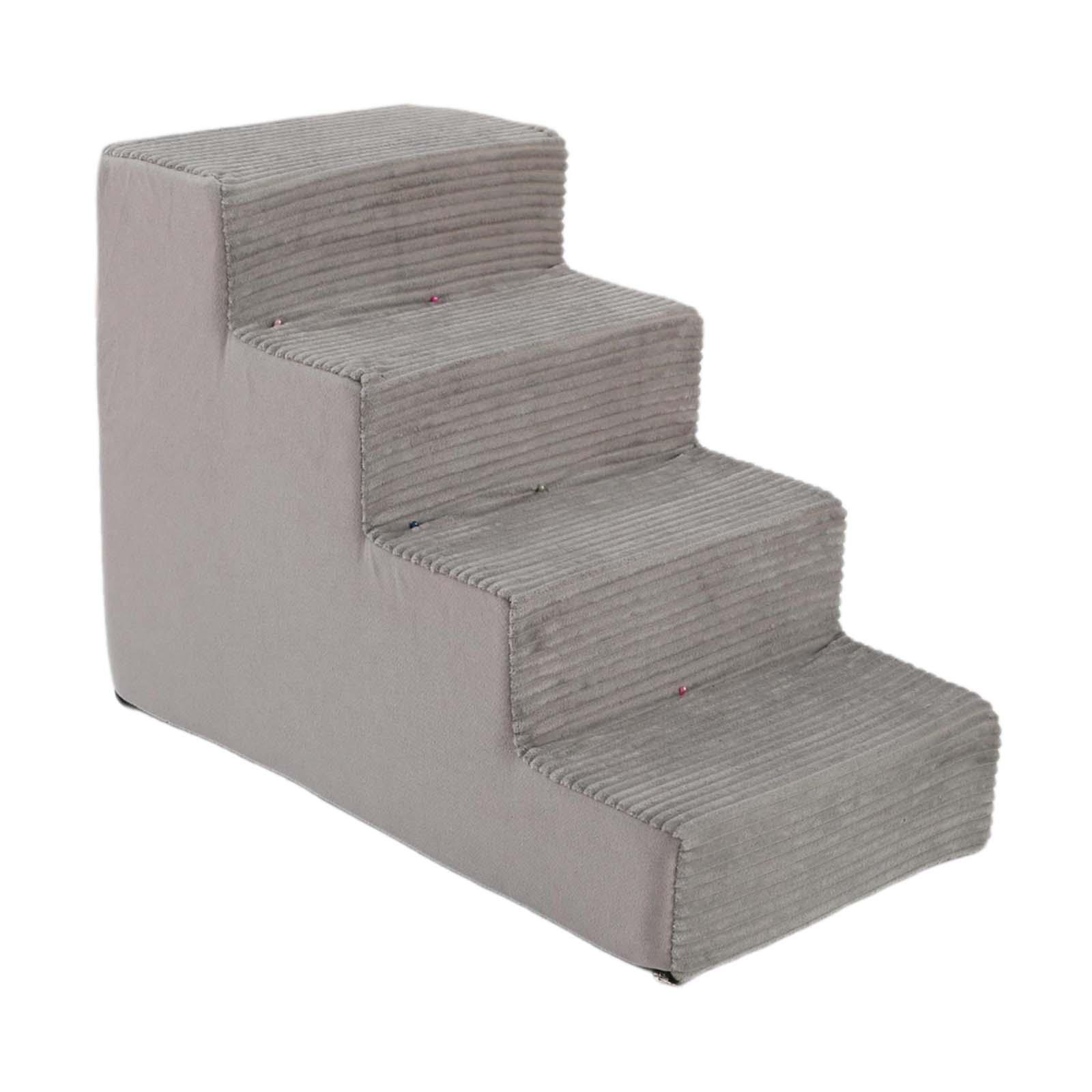Magideal - Escaleras Para Perros De 4 Niveles, Escalera Para Mascotas, Lavable, Estable Y Antideslizante, Escaleras Con Pendiente Para Perros, Multifuncional Gris