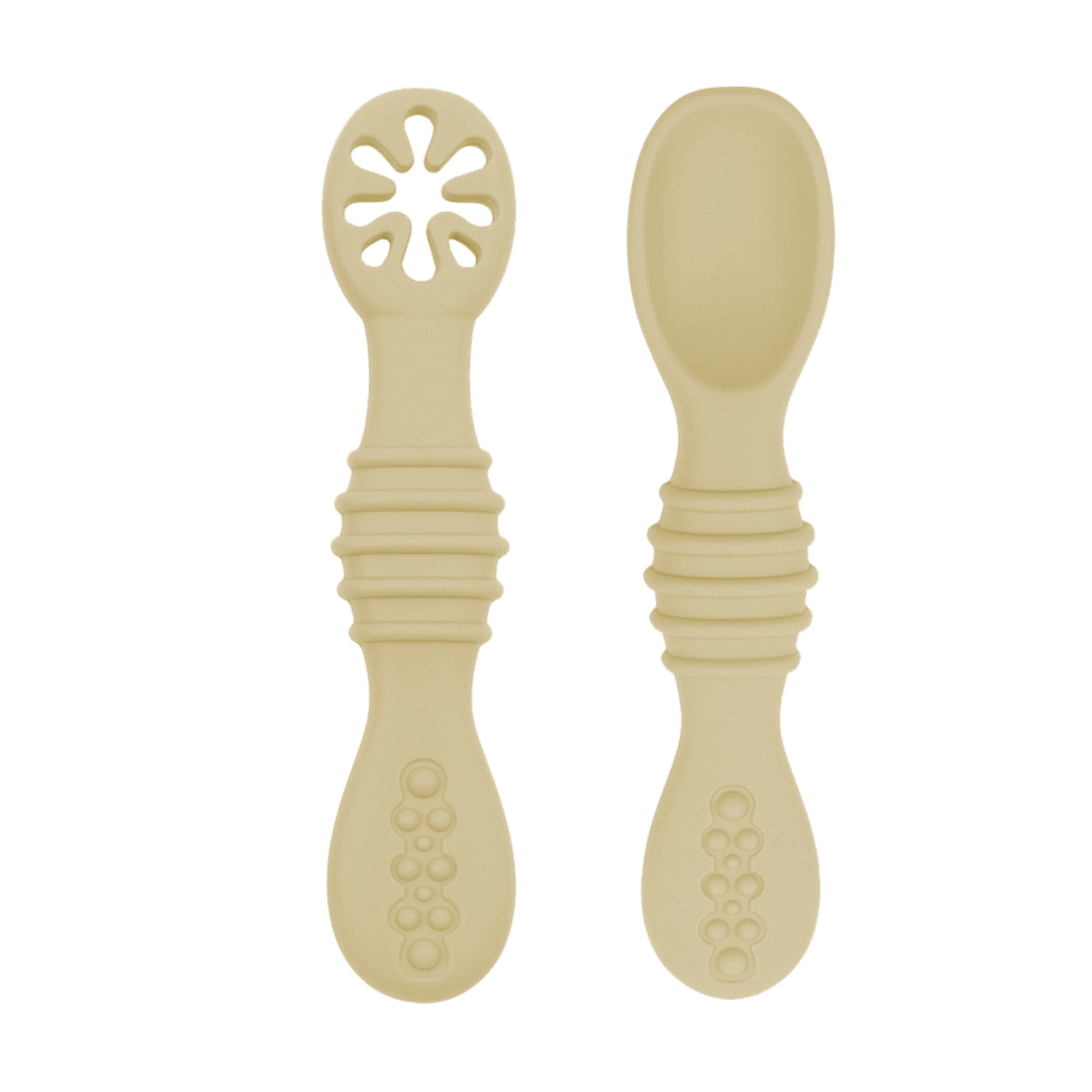 Pumucki - Set Cucharas Flexibles Silicona Beige