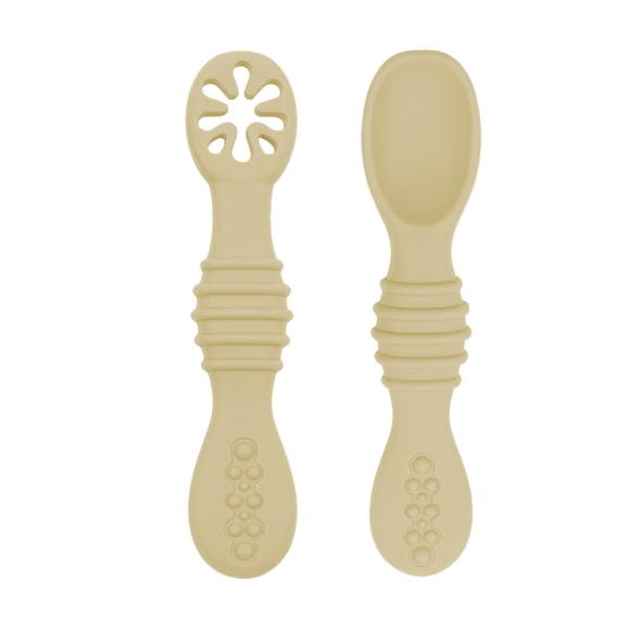 Set Cucharas Flexibles Silicona Beige