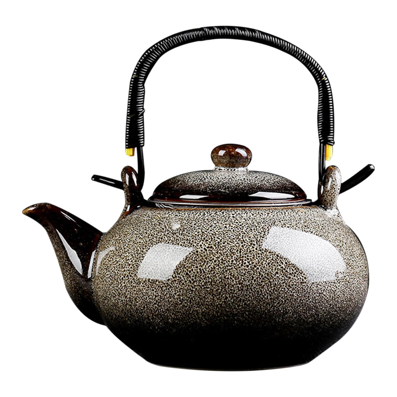 Bothyi - Tetera De Cerámica Dispensador De Té Tradicional Tetera Para Picnic Senderismo Al Aire Libre Gris