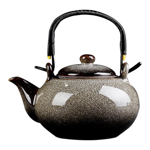 Bothyi - Tetera De Cerámica Dispensador De Té Tradicional Tetera Para Picnic Senderismo Al Aire Libre Gris