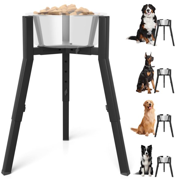 Soporte Elevado para Cuenco de Perro TIDANT 33-48 cm Altura Ajustable