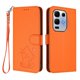 thumbnail image 1 of Funda Volteable tipo Billetera con Correa para Infinix Note 50X 5G, Naranja, 1 of 6