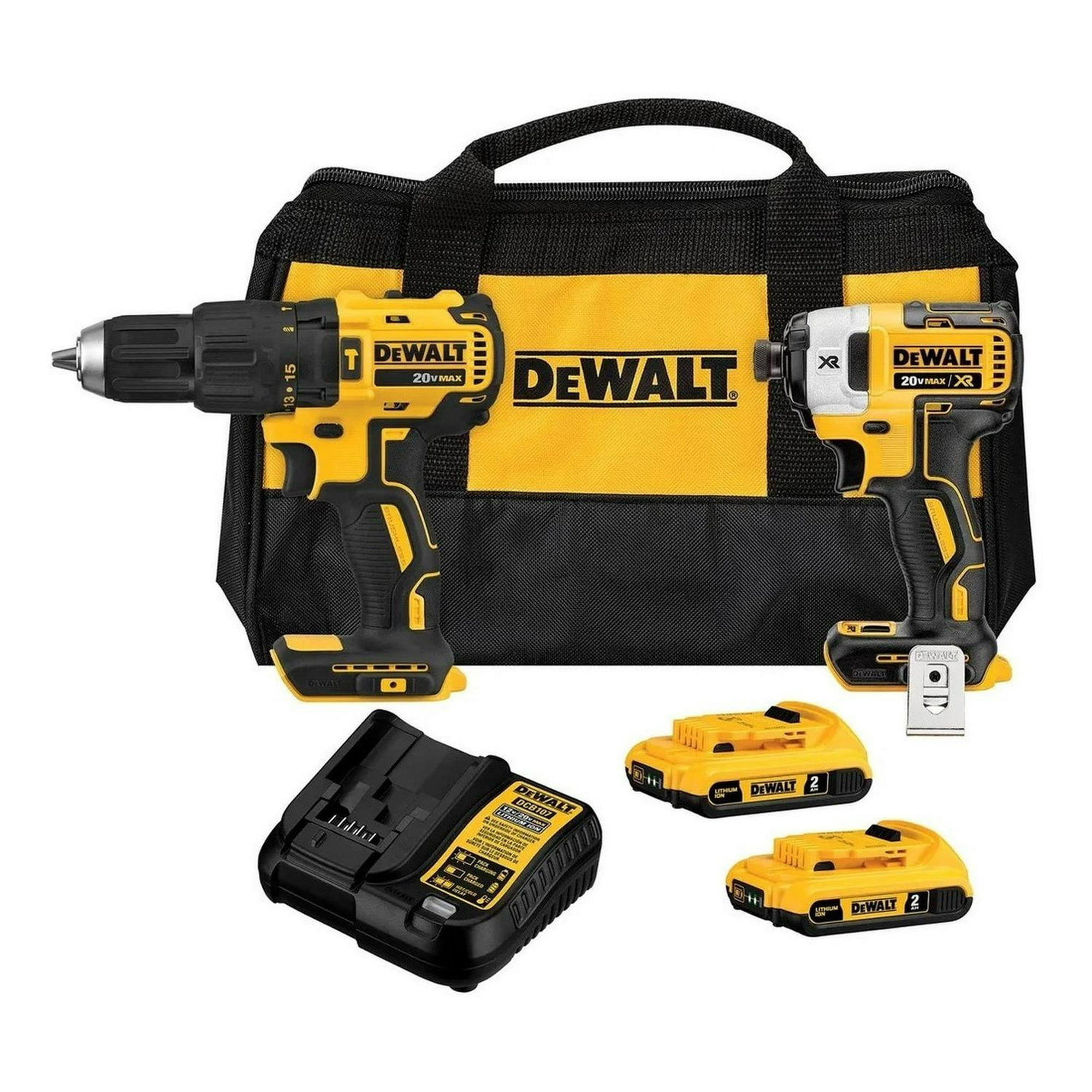 Taladro Perc. + Atornillador 20v + 2 Bat Dewalt Dck223d2-b2 Amarillo