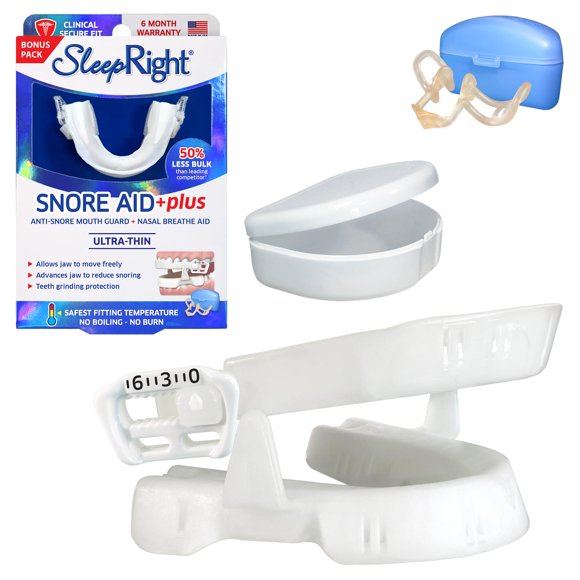 Protector Bucal SleepRight Snore Aid Plus + Ayuda Respiratoria Nasal