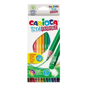 Lápices Carioca Hexagonal Borrable (12 Colores)