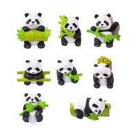 Magideal - Figuras De Panda De Resina Para Decoración De Mesa, Escultura Decorativa Pintada A Mano, Adorno De Jardín Para Habitación De Niños, Accesorio Bonito,