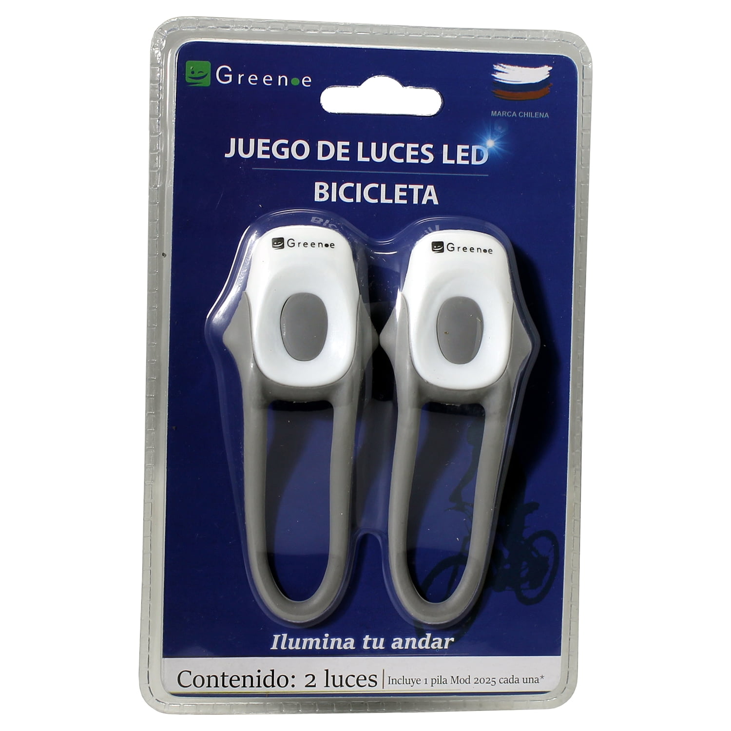 Green E - Luces Led Trasera Bicicleta X2 Blanca