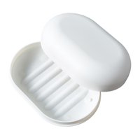 Bothyi - Soporte Para Caja De Jabón Soporte De Jabón Desmontable Con Tapa Para Senderismo Ducha De Viaje Blanco