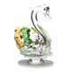 thumbnail image 2 of Estatuas Esculturas Cumpleaños Aniversario Fiesta Cisne Crystak Figuras Hogar Verde Amarillo, 2 of 3