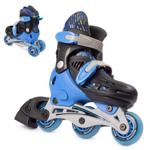 Patines en línea New Bounce ajustables para niños, color azul