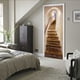 thumbnail image 2 of 2pcs, Door Stickers Self-adhesive Door Sticker Creative Retro 3D Staircase Bedroom Door Decoration Wallpaper 30.3*78.7 Inches, 2 of 4