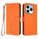 thumbnail image 1 of Funda de Gato tipo Libro para Infinix Note 40X 5G, Naranja, 1 of 6