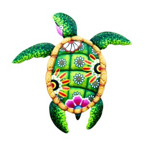 Magideal - Escultura Colgante De Tortuga De Metal Para El Hogar, Decoración Única Para Pared De Exterior, Pieza Colgante Para Pared De Jardín De Interior Verde