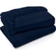 thumbnail image 1 of Sábanas ajustables Utopia Bedding King, paquete de 2 unidades, microfibra suave, azul marino, 1 of 5