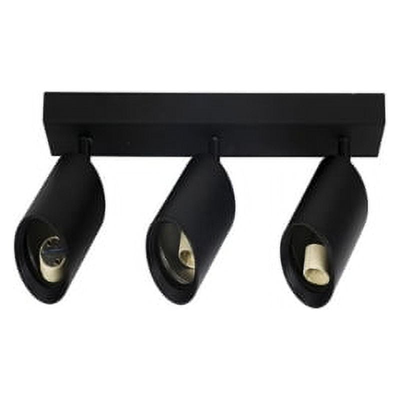 Hb Led - Foco Spotlight Sobrepuesto Cielo O Muro 3xgu-10 Negro W