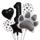 thumbnail image 1 of Set de globos con estampado de patas de mascota en blanco y negro, 1 of 4
