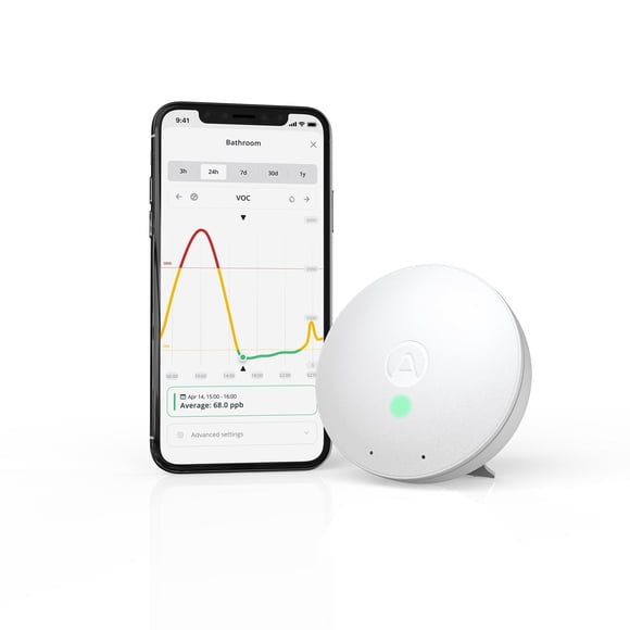 Monitor de calidad del aire Airthings Wave Mini VOC y humedad
