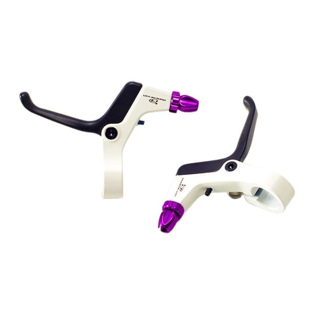 Palanca de Freno para Niños, Palanca de Freno para Niños, Freno de Mano Universal para Bicicleta de Aleación de Aluminio, Juego de Palancas de Freno P violeta blanco