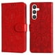 thumbnail image 1 of Funda tipo cartera FOXDOCK para Samsung Galaxy S23 FE , diseño girasol en relieve, cuero PU, cierre magnético, soporte y tarjetero, 1 of 5