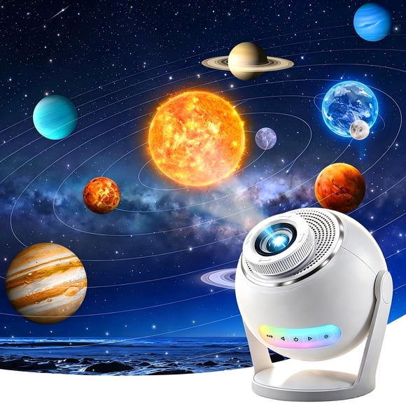 Proyector 3D Galaxia con App Inteligente, 60 Escenas y Altavoz Bluetooth