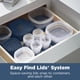 thumbnail image 3 of Recipientes Rubbermaid Easy Find para almacenar alimentos, 26 unidades, azules, 3 of 5