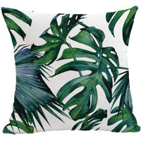 Hogarly - Funda De Cojín 45X45 Cm Hojas Tropicales Monstera Intensa