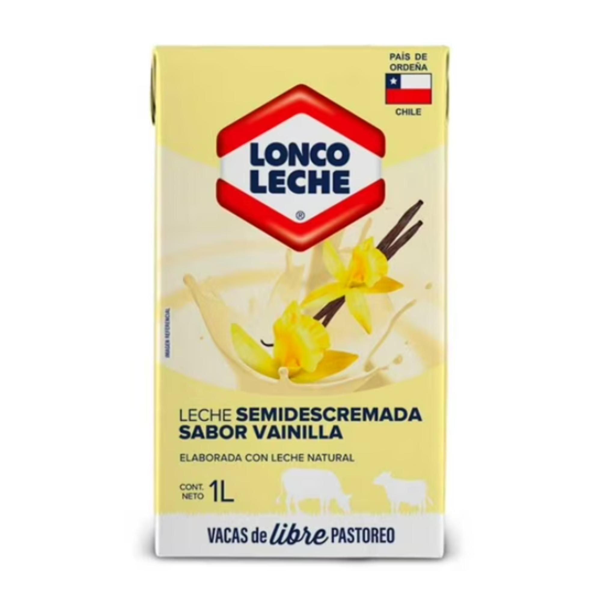 Leche Semidescremada Vainilla 1 L Loncoleche