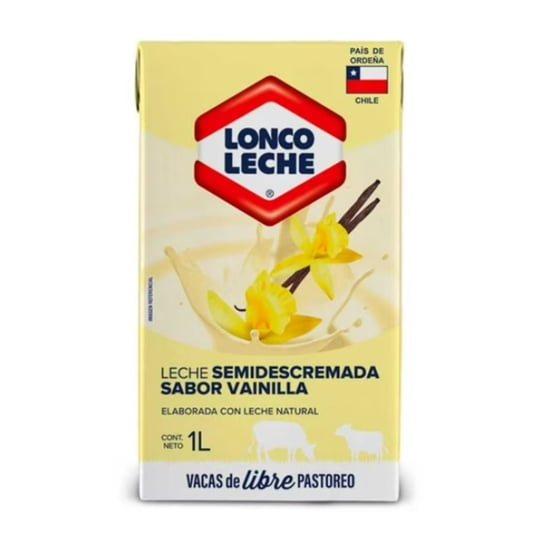 Leche Semidescremada Vainilla 1 L Loncoleche