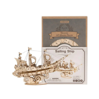 Genérico - Sailing Ship - Rompecabezas 3D - Maqueta De Madera Rolife