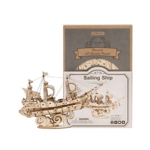 Genérico - Sailing Ship - Rompecabezas 3D - Maqueta De Madera Rolife