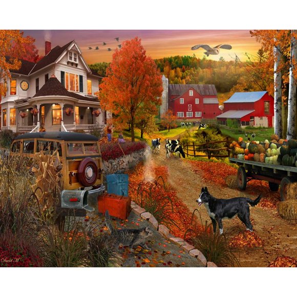 Rompecabezas Vermont Christmas Company 1000 piezas Otoño