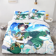thumbnail image 1 of Genshin Impact Bedding Set Single Twin Full Queen King Size Game Bed Set Aldult Kid Bedroom Duvetcover Sets Bed Sheets, 1 of 5