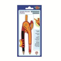 Compás Escolar Plástico Con Punta De Seguridad  Proarte