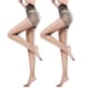 thumbnail image 1 of Paquete de 2 medias de seda brillantes y transparentes para mujer, con control superior y talle alto, ultra brillantes, 1 of 5