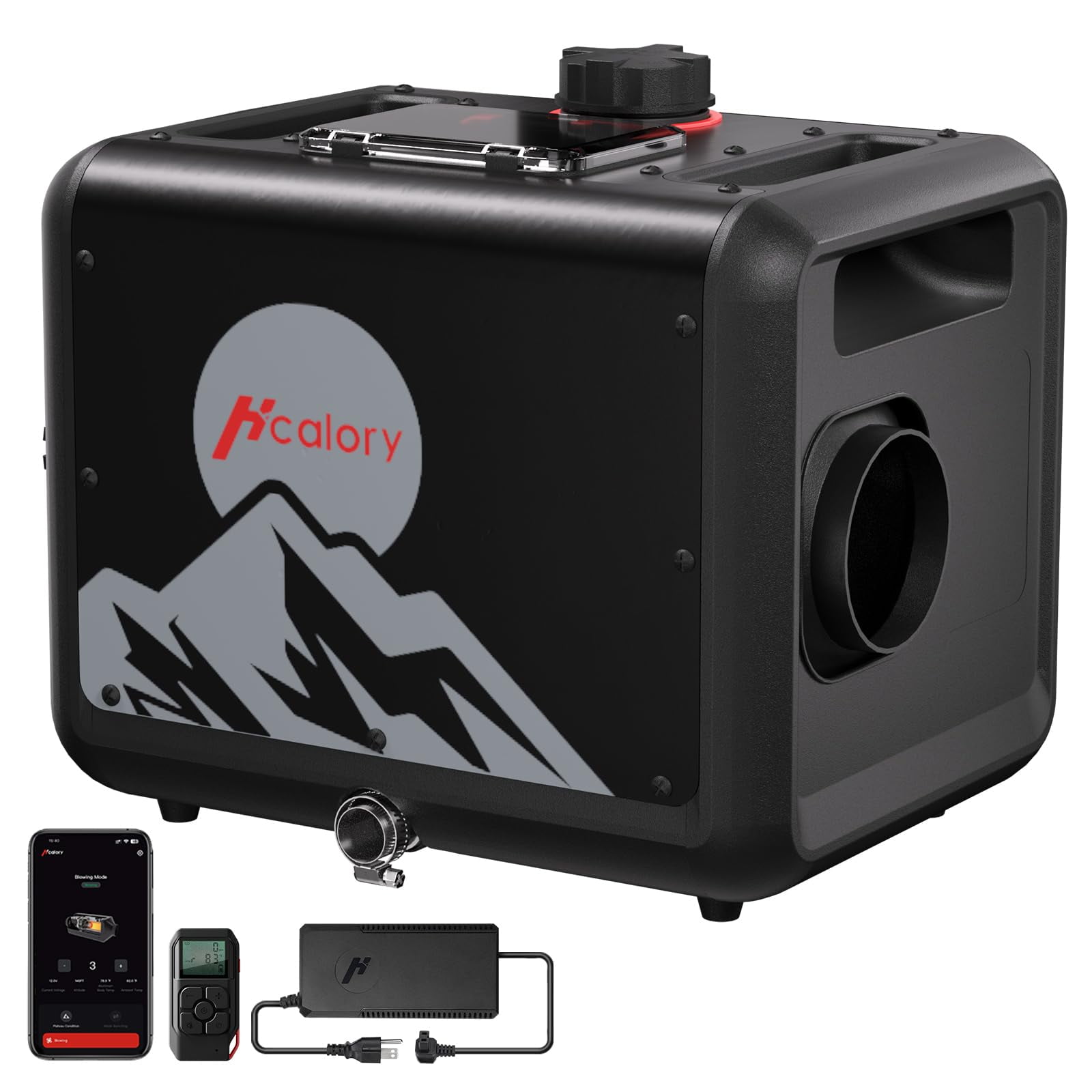 Calentador De Aire Diesel Hcalory 8kw 7.5l Con Control De Aplicación 110/12/24 V