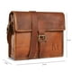 thumbnail image 3 of Bolso Bandolera de cuero natural, colo café, miel. Vintage Franz Mossi, 3 of 3