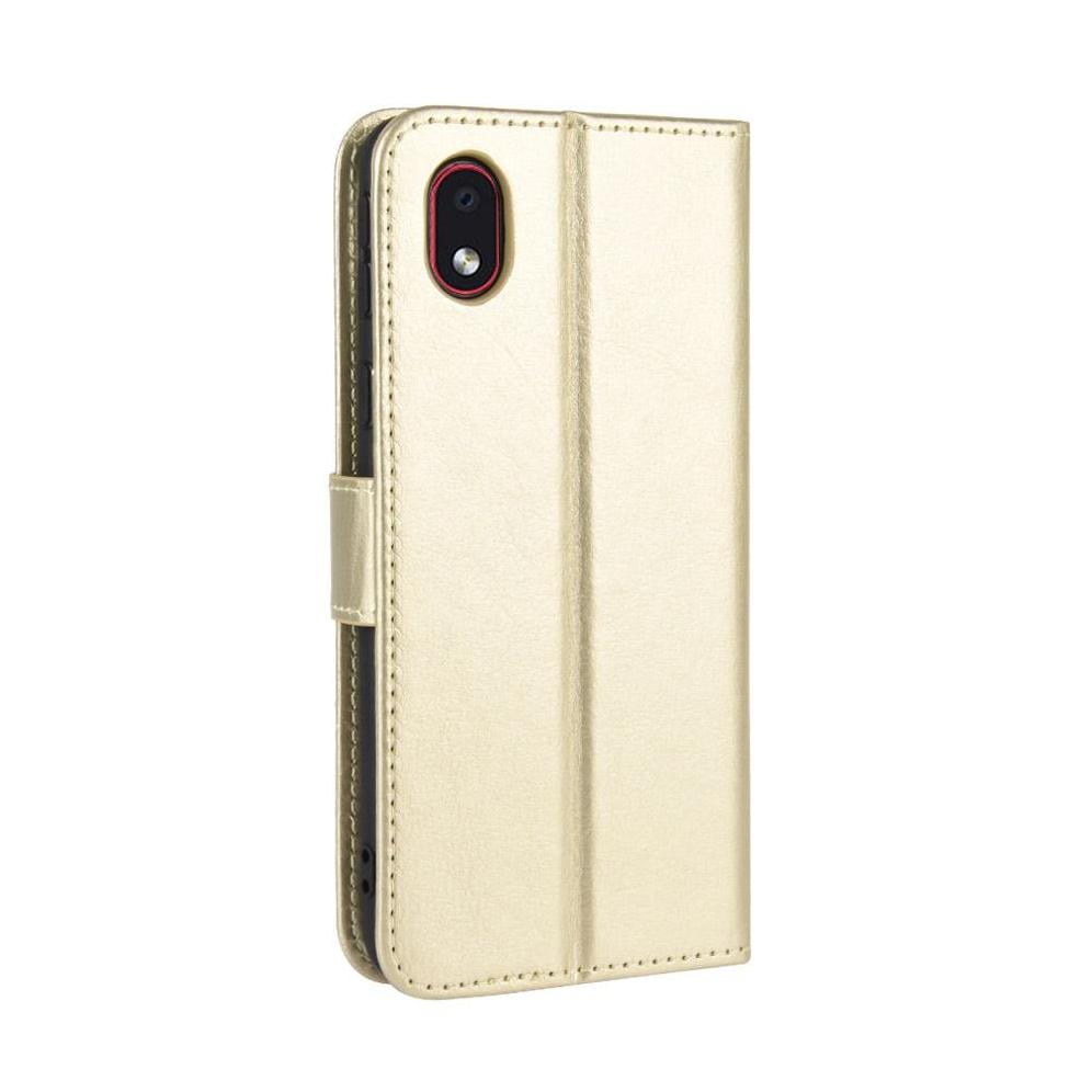 Foxdock - Funda Tipo Libro Para Samsung Galaxy A01 Core, Cartera Todo‑en‑uno, Funda Multifuncional Con Tarjetero Y Correa De Muñeca Desmontable