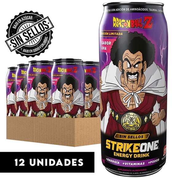 Bebida energética 12 unidades (473ml) Dragon Ball Z - Mr. Satán - Uva